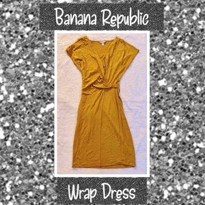 Mustard Wrap Dress from Banana Republic